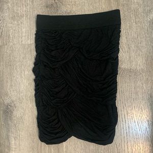 Forever 21 Ruched Black Skirt